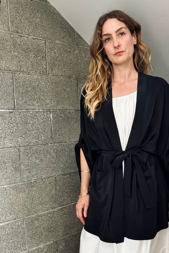 Image Title Silk Crepe De Chine Autumn Jacket